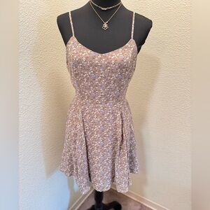Papaya Floral Mini Dress in Soft Pink
